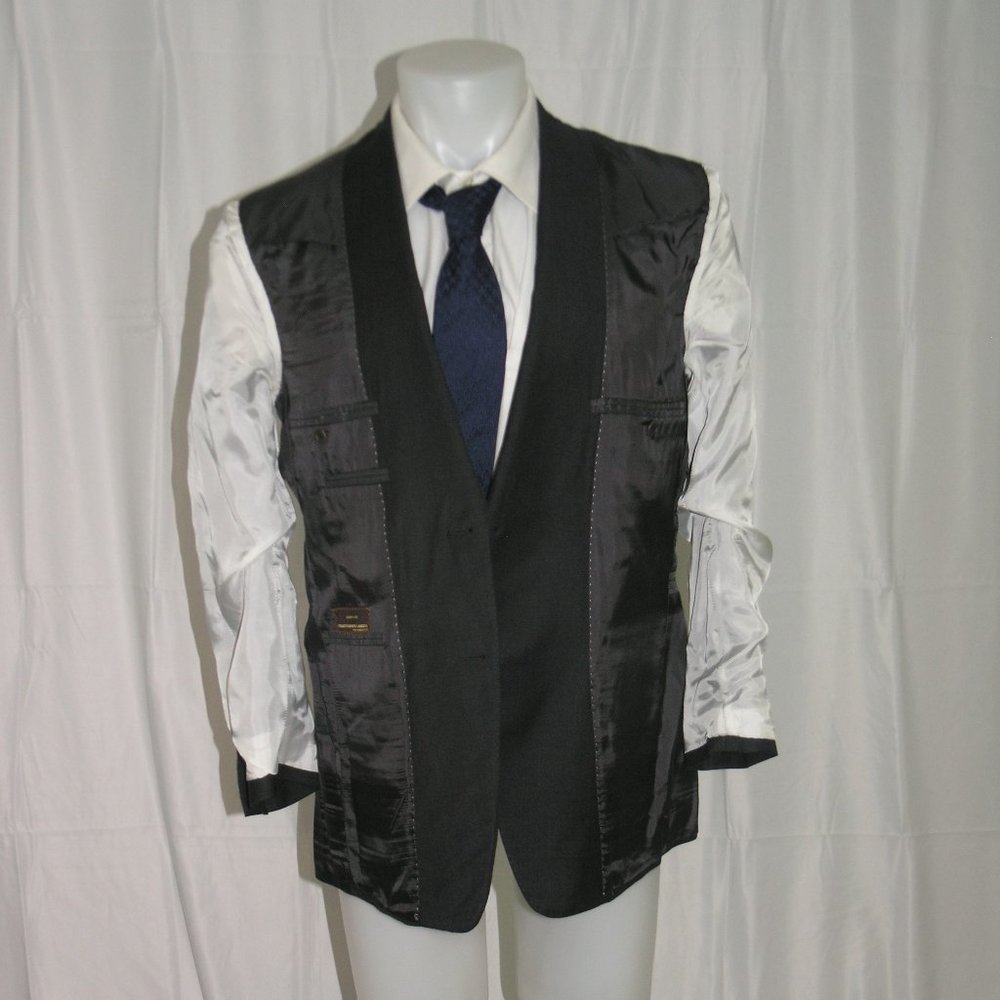 Leonard Logsdail Custom Made Solid Gray Two Butto… - image 8